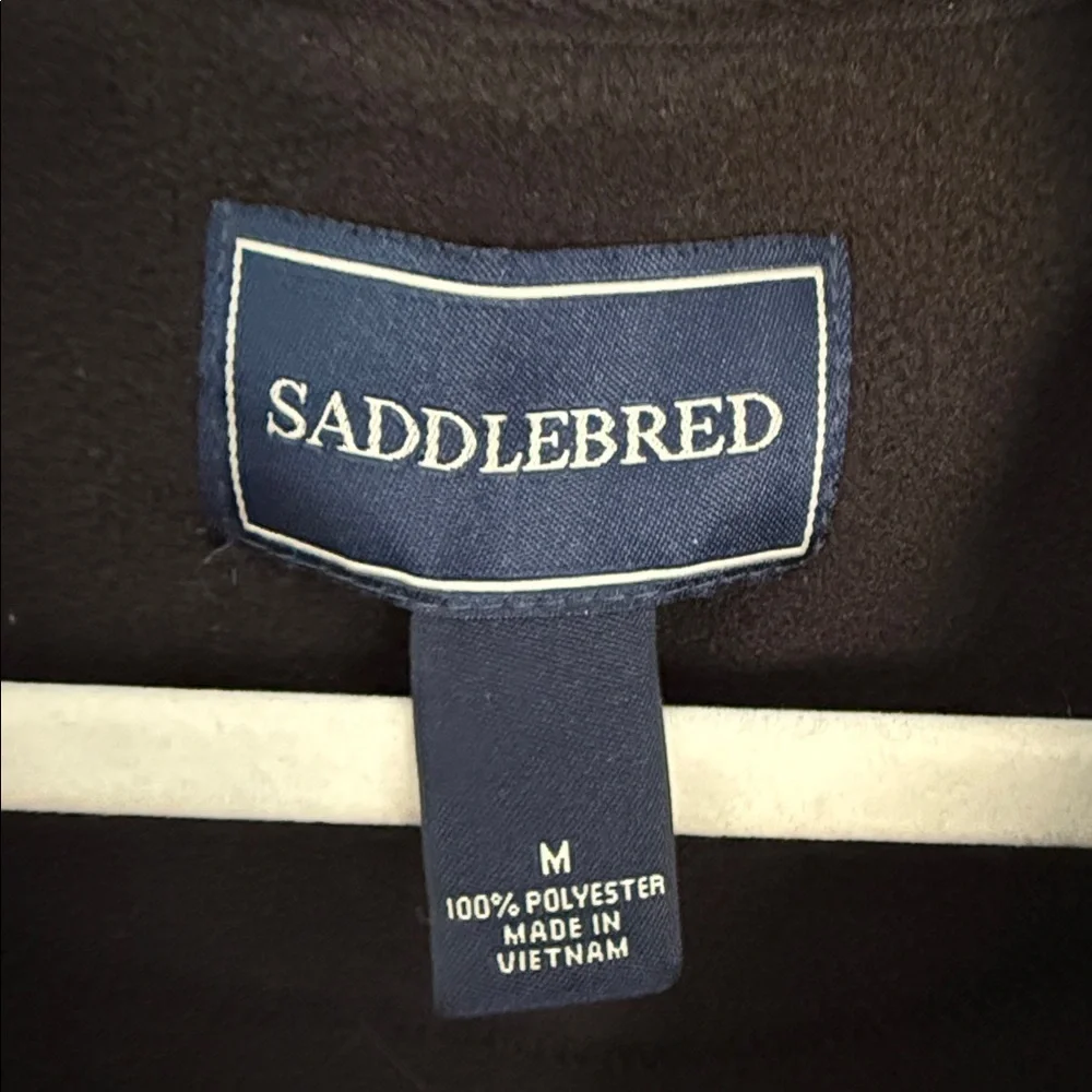 Saddlebred Men's Black Zip-Up Vest Size M- 100% Polyester
